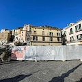 A Minori un cantiere in Piazza Umberto I per trasferimento Fontana dei Leoni atteso per aprile /FOTO