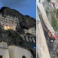 Amalfi, demolito masso trattenuto dalle reti: strada chiusa almeno fino al 15 novembre