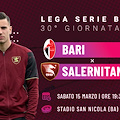 Bari-Salernitana: i granata in cerca di punti. Le probabili formazioni