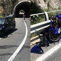 Brutto incidente in Costa d’Amalfi: moto contro auto a Capo d’Orso, centauro in ospedale [FOTO]