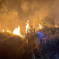 Incendio a Conca dei Marini, estinto questa mattina dopo una notte di lavoro /FOTO