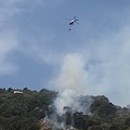 Incendio sui colli di Erchie, elicottero in azione [FOTO-VIDEO]