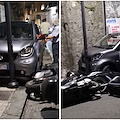 Incidente a Maiori: auto esce fuori strada e travolge moto e scooter [FOTO]