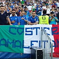 La Costiera con gli Azzurri a Bordeaux, lo striscione tricolore più in vista di Italia-Germania