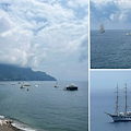 Le navi di lusso fanno capolino in Costa d'Amalfi: ecco il Royal Clipper ed Evelyn P /FOTO