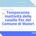 Maiori, temporanea inattività delle caselle Pec del Comune /RIATTTIVATA