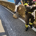 Masso piomba sulla Statale Amalfitana, a Furore STRADA CHIUSA [FOTO]