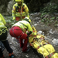 Nuovo infortunio a Valle delle Ferriere, donna di Gragnano precipita nel torrente. Soccorsa in elicottero [FOTO]