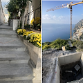 Positano: procedono spediti i lavori per la realizzazione dell'ascensore al cimitero 