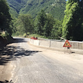 Ravello-Chiunzi, intervento tampone sulla strada della vergogna. Rischi restano incombenti /FOTO