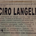 Ravello: Ciro Langella non ce l'ha fatta. Sabato i funerali