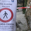 Ravello, masso si stacca dalla muraglia: chiusa Via Marino Frezza, residenti scrivono al Sindaco