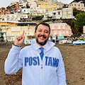 Salvini a Positano: pranzo da Chez Black visita a Villa Romana e giro in spiaggia [FOTO]