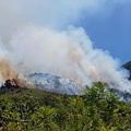 Vasto incendio a Corbara, fiamme lambiscono la strada: rischio chiusura [FOTO]