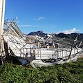 Vento forte, a Ravello crolla un ponteggio. Paura a Torello [FOTO]