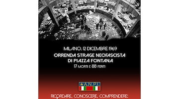 55 anni fa la strage di Piazza Fontana. ANPI: «Ricordare per combattere l'indifferenza e il revisionismo storico»