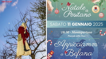 A Positano torna "Appicciamm' a Befana": sabato appuntamento con le tradizioni di Montepertuso 