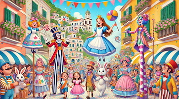 'Alice nel Paese delle Meraviglie' anima il Carnevale di Praiano