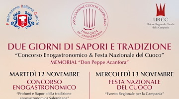 Concorso Enogastronomico “Profumi e sapori della tradizione enogastronomica salernitana": il 12 e 13 novembre a Capaccio Paestum 