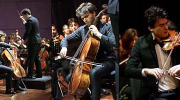 Diego Ceretta ed Ettore Pagano incantano l'Auditorium Niemeyer con l'Orchestra Filarmonica di Benevento