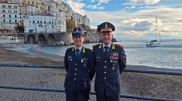 E' Filomena Cuomo, la prima “fiamma gialla” donna in servizio ad Amalfi /foto