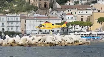 Elisoccorso in azione ad Amalfi 