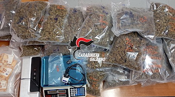 Fisciano, arrestato 45enne con oltre 11 kg di droga in casa