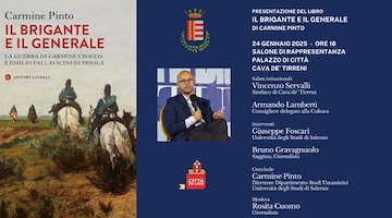 “Il Brigante e il Generale”: a Cava de’ Tirreni la presentazione del libro di Carmine Pinto