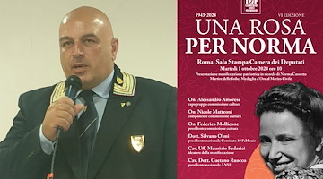 Il minorese Gaetano Ruocco (ANSI) alla conferenza stampa della VI edizione di "Una Rosa per Norma"