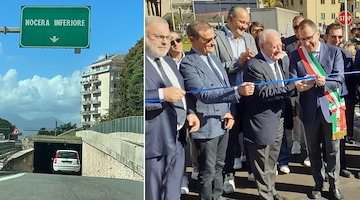 Inaugurata la nuova rotatoria allo svincolo A3 di Nocera Inferiore