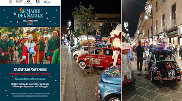 Le Fiat 500 di Positano illuminano il Natale di Sorrento alla "Grande Parata Inaugurale" 