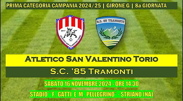 Lo Sport Club '85 Tramonti in trasferta contro l'Atletico San Valentino Torio 