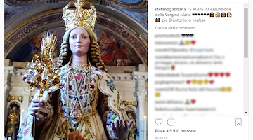 Nel 2016 l'omaggio social di Stefano Gabbana a Santa Maria a Mare su Instagram