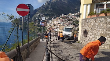 Positano, lavori su Viale Pasitea e Via Colombo: modifiche alla viabilità dal 25 al 31 marzo