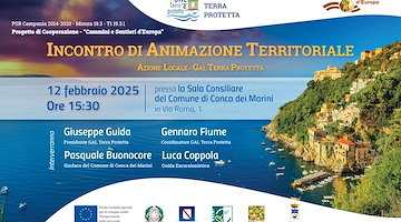 Progetto "Cammini e Sentieri d'Europa": a Conca dei Marini incontro di animazione territoriale tra stakeholders