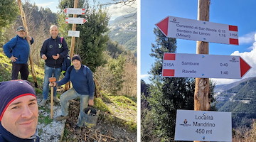 Ravello, conclusa installazione segnaletica sul sentiero di D.H. Lawrence