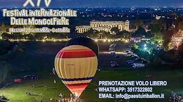 Tutto pronto per il XIV Festival delle Mongolfiere a Paestum