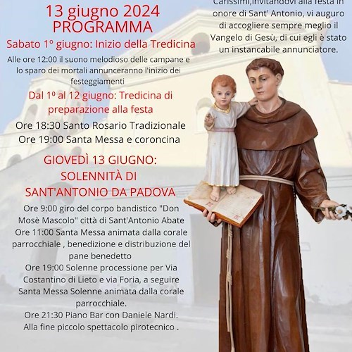 Programma festa Sant'Antonio da Padova