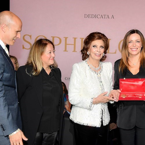 Edoardo Ponti, Chiara Sbarigia, Sophia Loren e Lucia Borgonzoni<br />&copy; Maurizio D'Avanzo