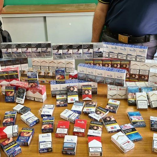 oltre 5 kg di sigarette di contrabbando<br />&copy; Guardia di Finanza