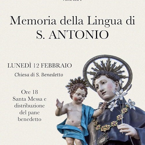 Lunedì 12 febbraio Amalfi fa memoria della Lingua di Sant'Antonio