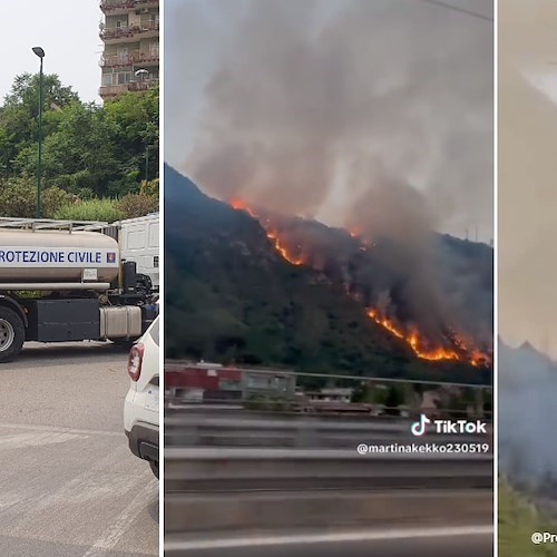 Napoli, incendio ai Camaldoli