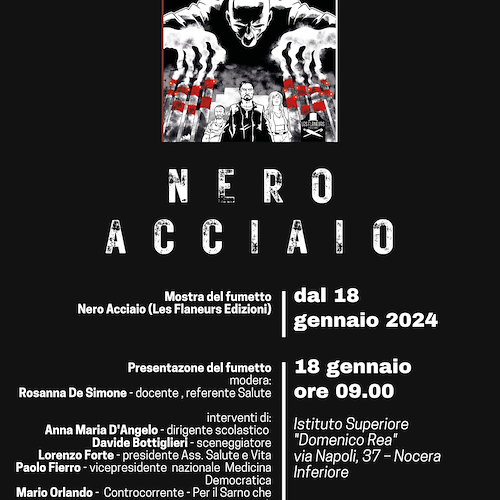 Nero Acciaio: il fumetto contro i disastri ambientali al Liceo Domenico Rea di Nocera Inferiore
