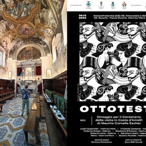 Otto teste, 28 dicembre la festa-mostra vietrese inaugurale di un progetto dedicato a Escher in Costiera Amalfitana