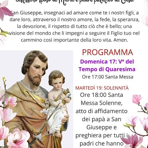 San Giuseppe: programma