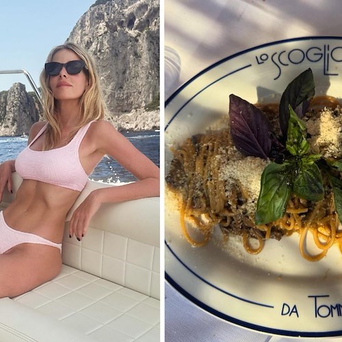 Alessia Marcuzzi tra Capri e Nerano<br />&copy; Foto da Instagram