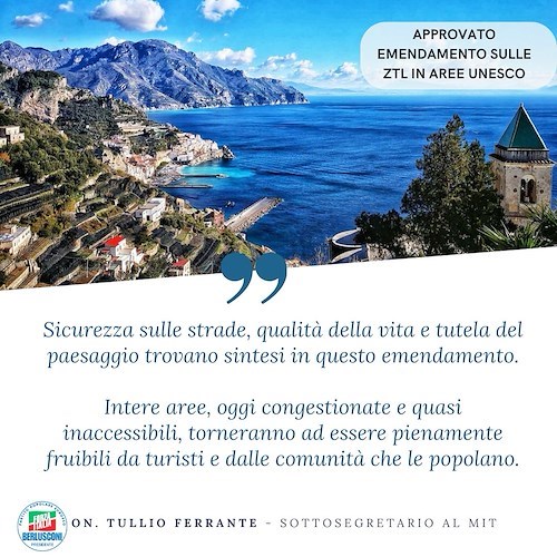 Viabilità, Ferrante (Mit) incontra Sindaci Costiera Amalfitana su ZTL territoriale e mobilità