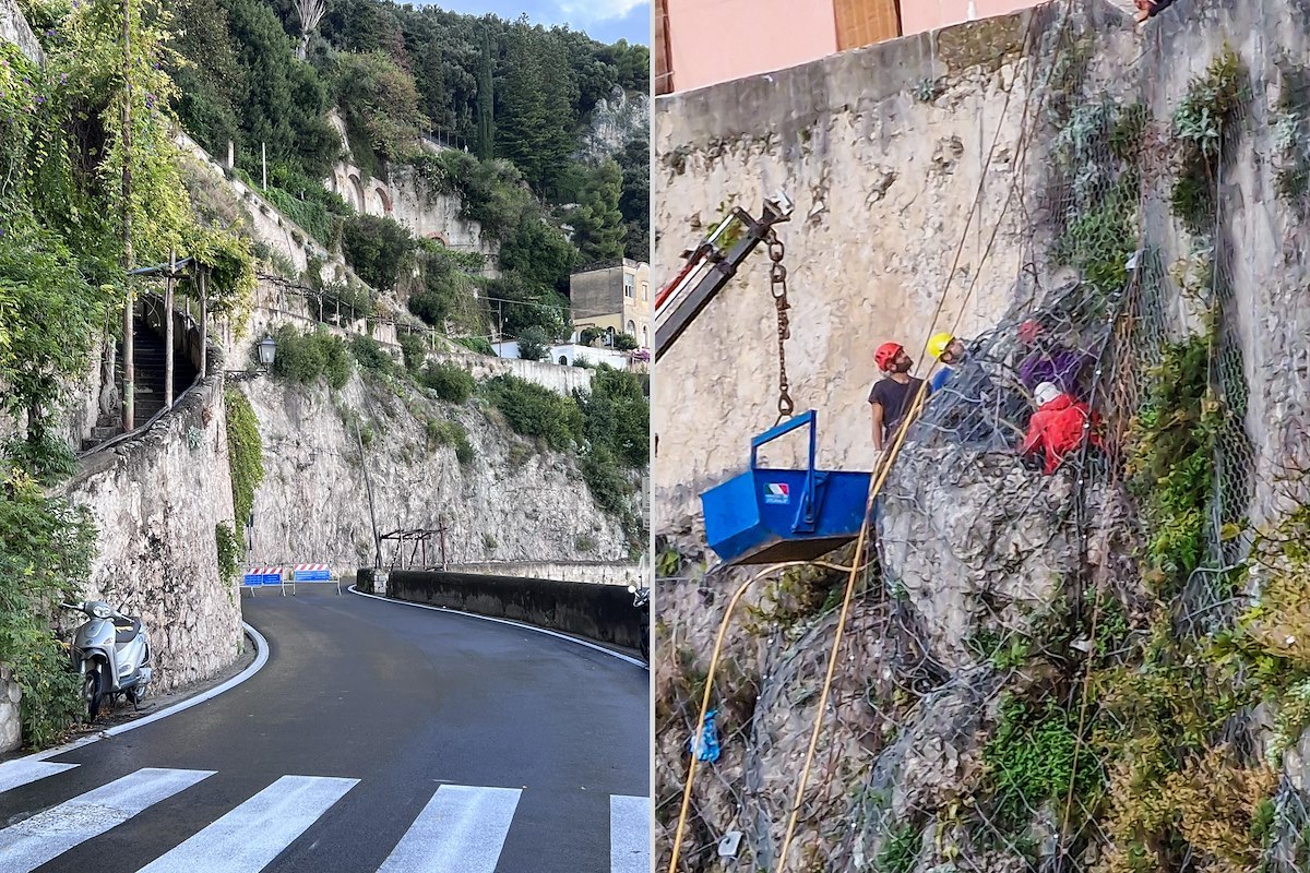 Il Vescovado Amalfi Continuano Senza Sosta I Lavori Di Messa In Sicurezza Del Costone 8160