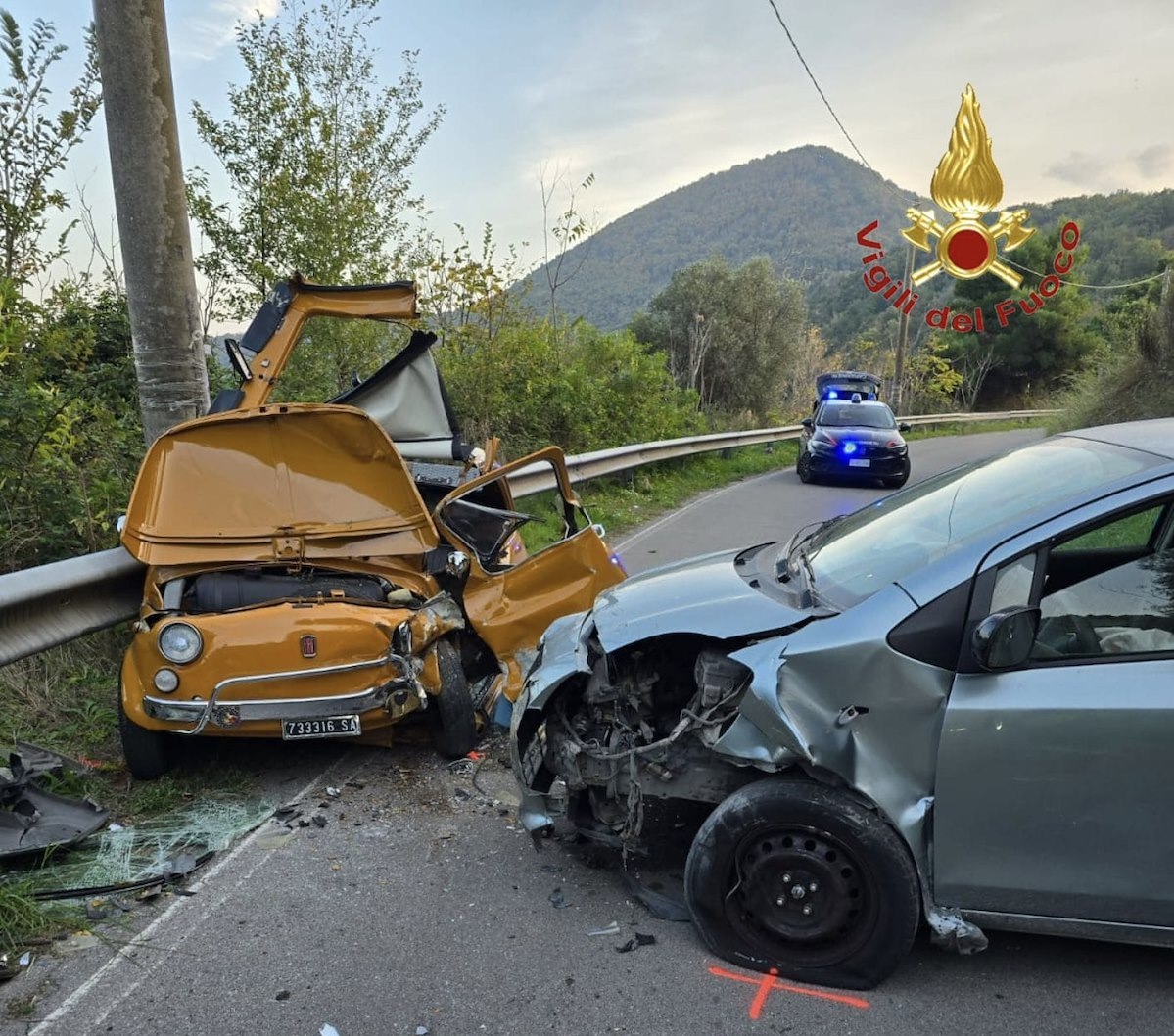 Il Vescovado Grave Incidente A Bracigliano Violento Scontro Tra Due Auto Conducente Estratto