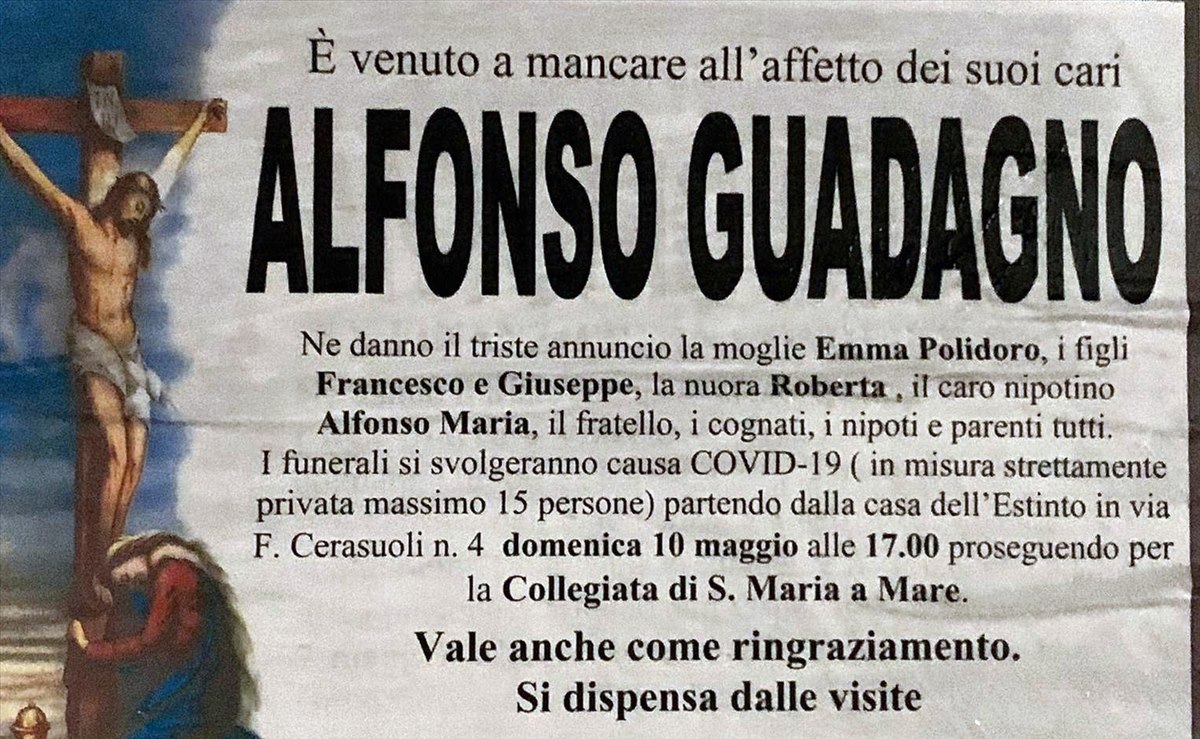 Il Vescovado Maiori Lutto Per La Scomparsa Di Alfonso Guadagno